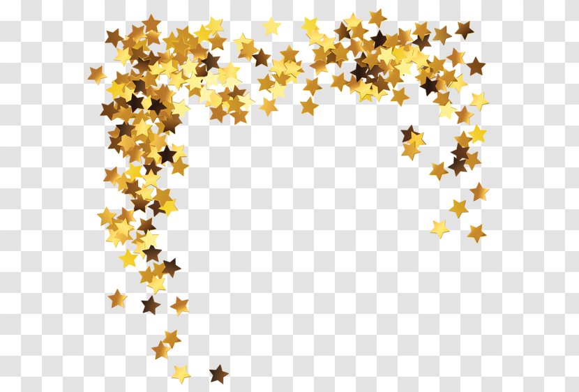 Star Clip Art - Gold - Decorations Clipart Transparent PNG