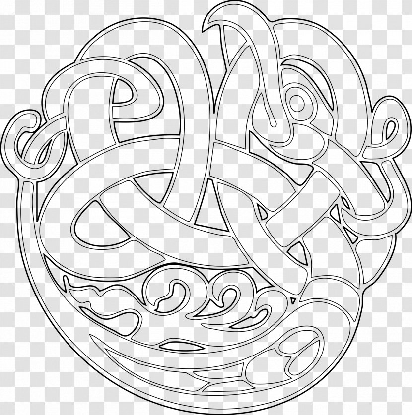 Celtic Knot Line Art Celts - Harp Transparent PNG