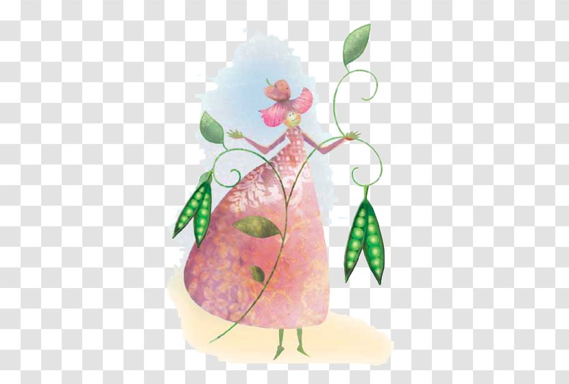 The Princess And Pea Illustration - Comics - Hand Painted Peas Transparent PNG