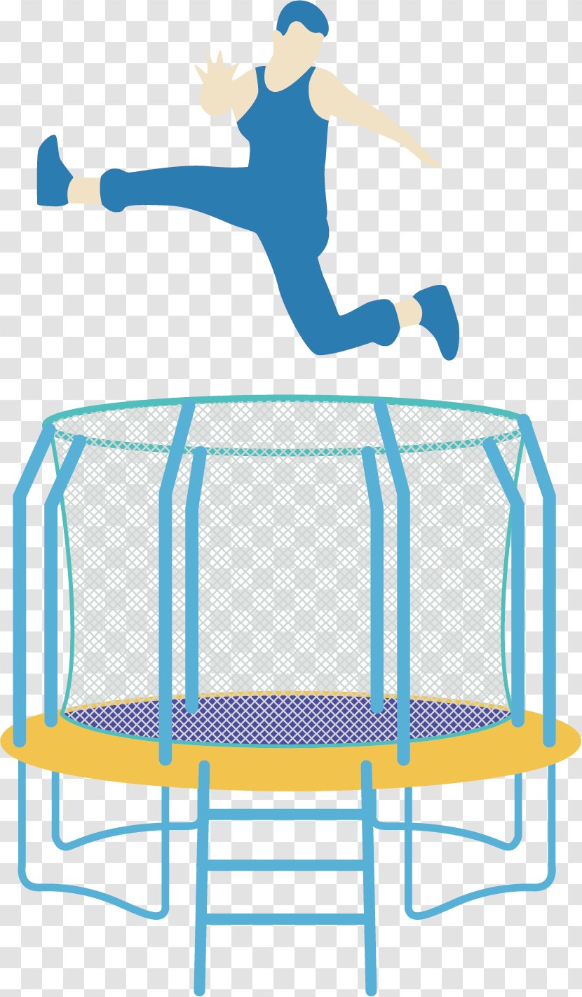 Trampoline Euclidean Vector Clip Art - Outdoor Furniture - A Man Jumping On Transparent PNG