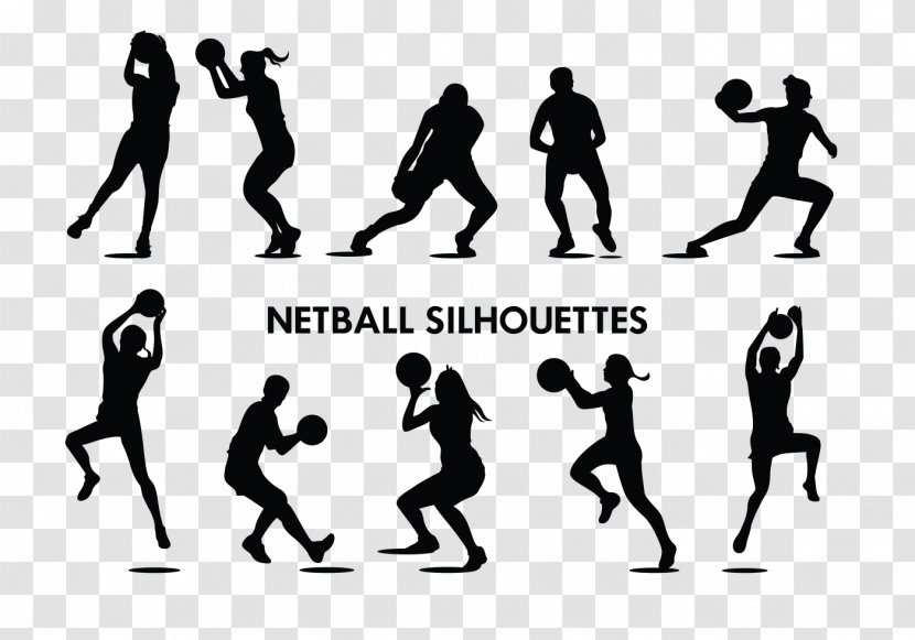 Silhouette Netball Clip Art - Drawing Transparent PNG