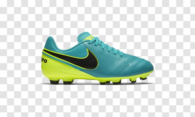 Nike Tiempo Football Boot Shoe Cleat - Aqua Transparent PNG