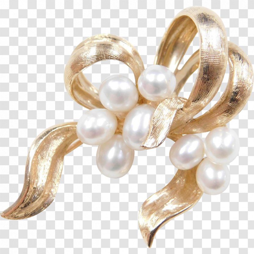 Pearl Earring Body Jewellery Brooch Material - Ring Transparent PNG