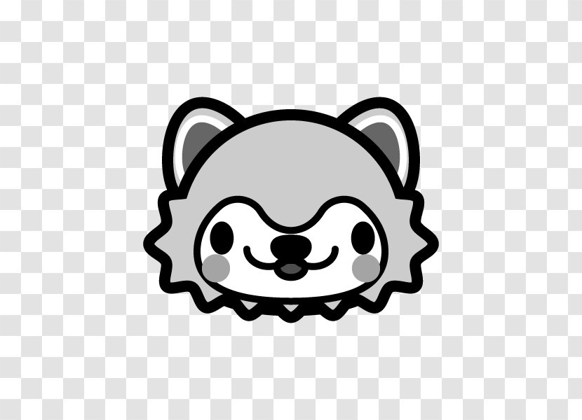 Drawing - White - Wolf Face Transparent PNG