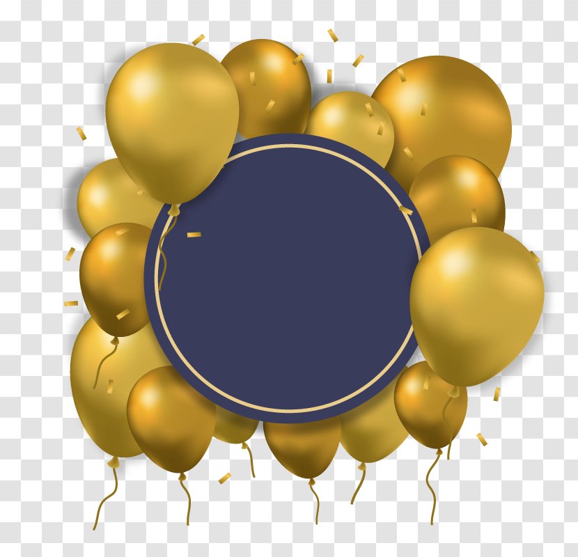 Balloon Gold Computer File - Sphere - Vector Golden Transparent PNG