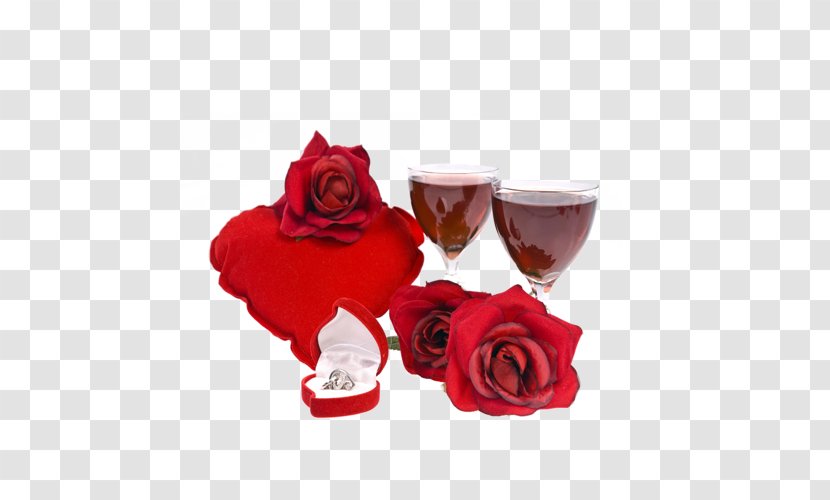 Garden Roses Wine Glass Stemware Red - Rose Transparent PNG