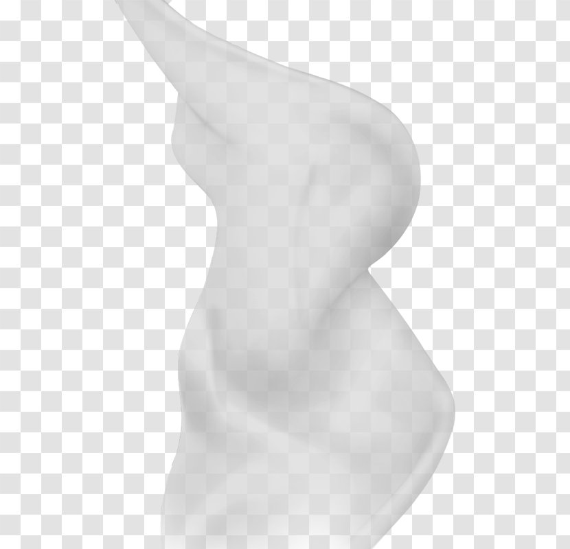 White Shoulder Black Pattern - Neck - Milk Float Transparent PNG