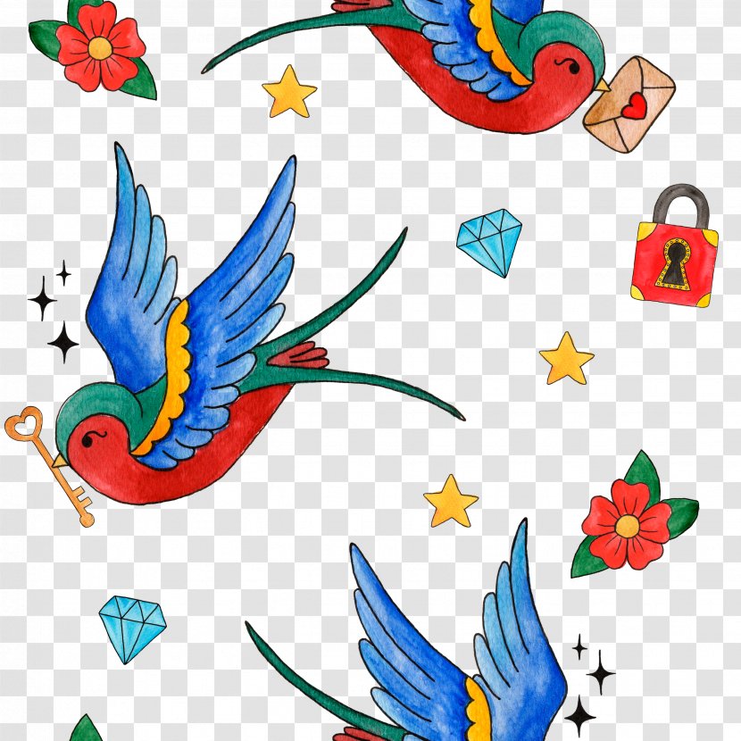 Cartoon Icon - Beak - Bird Tile Background Transparent PNG