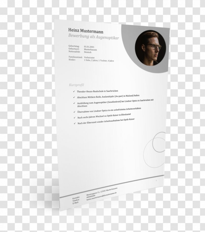 Curriculum Vitae Application For Employment Muster Template Résumé - Cookies Transparent PNG