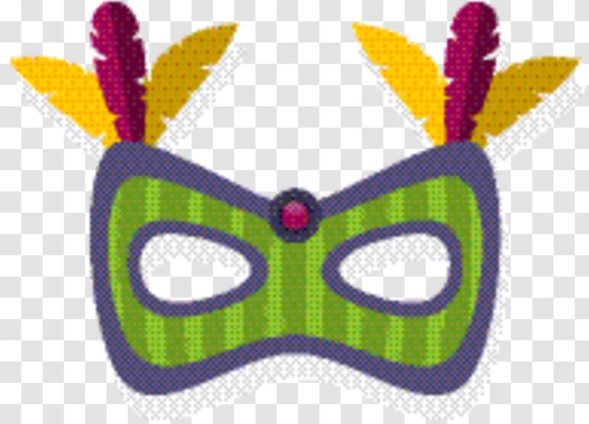 Butterfly Cartoon - Purple - Mardi Gras Headgear Transparent PNG