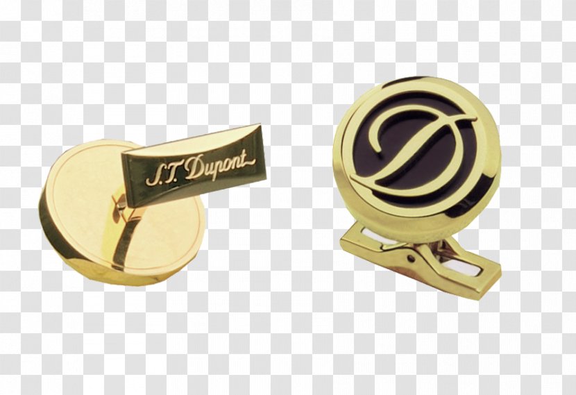 Cufflink S. T. Dupont Gold Stainless Steel - Cuff Transparent PNG