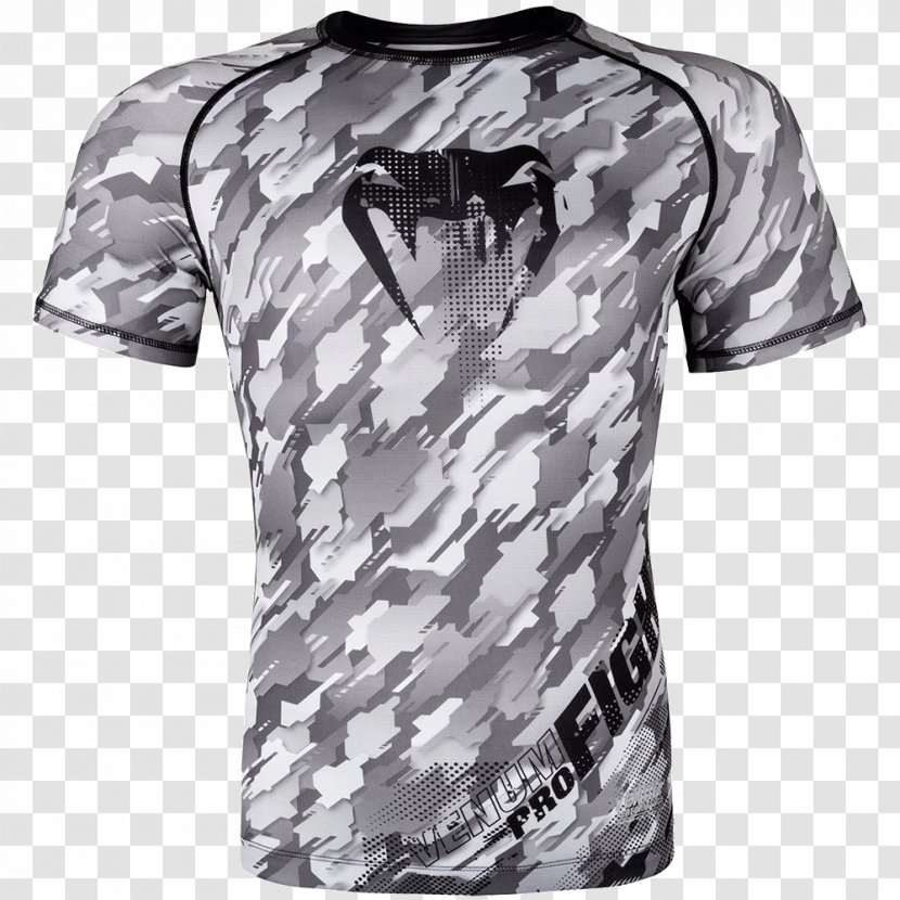 Rash Guard Venum T-shirt Boxing Sleeve - White Transparent PNG