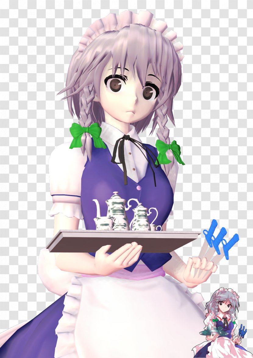Double Dealing Character Lotus Land Story Sakuya Izayoi Team Shanghai Alice Knife - Silhouette Transparent PNG