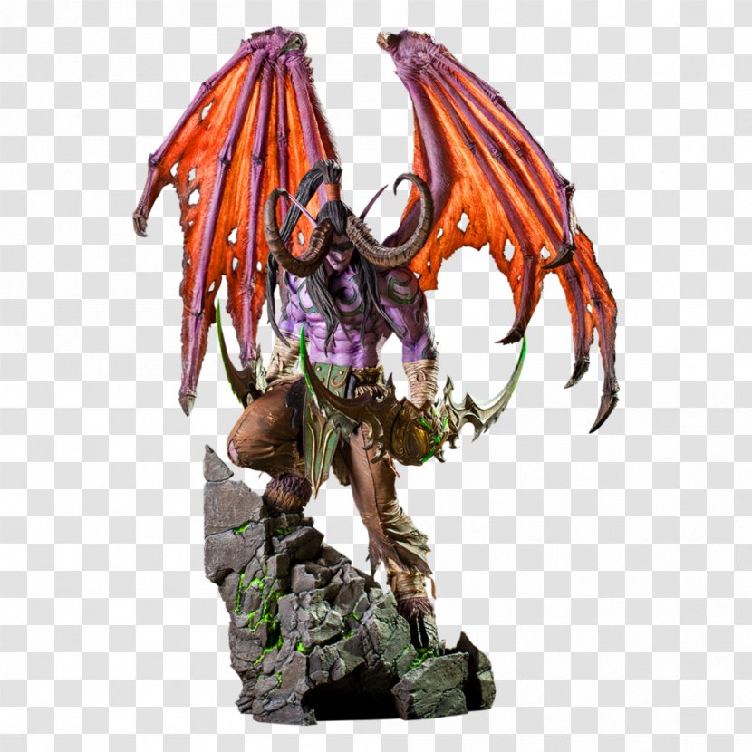 Illidan: World Of Warcraft Illidan Stormrage Statue Blizzard Entertainment - Cartoon Transparent PNG