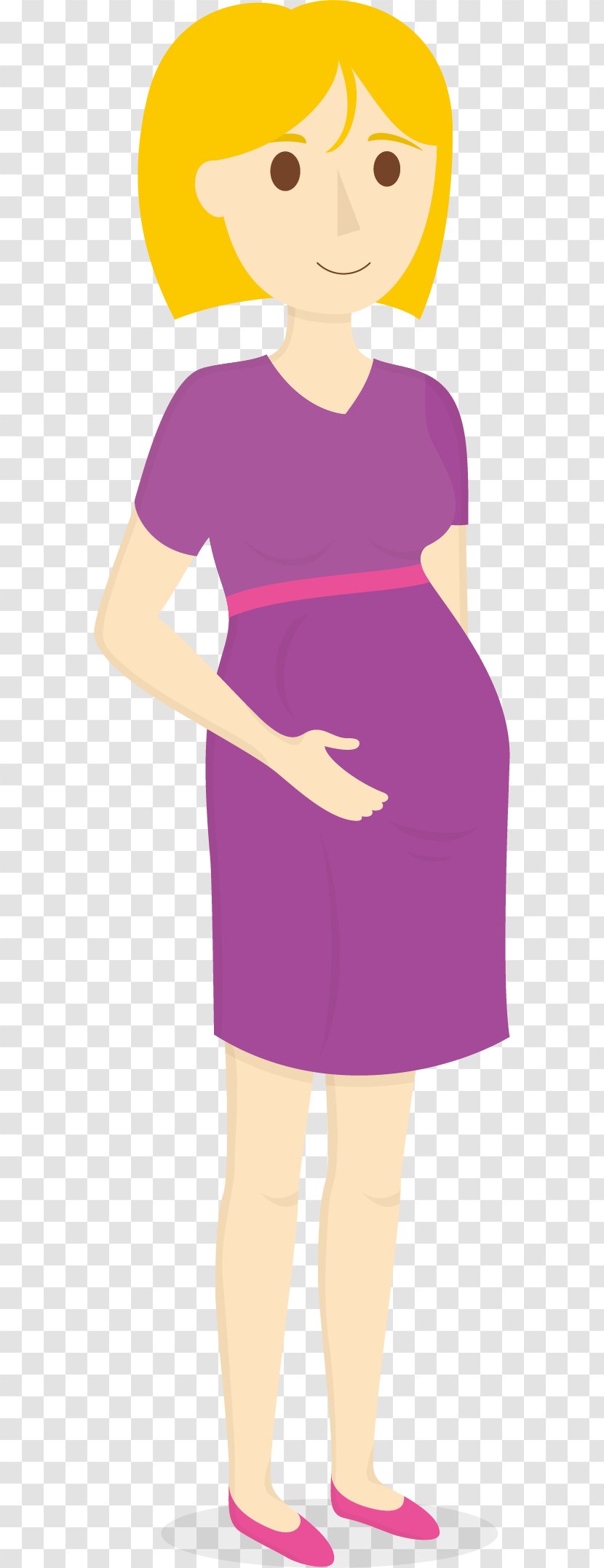 Pregnancy Woman Euclidean Vector Illustration - Frame - Of Pregnant Women Transparent PNG