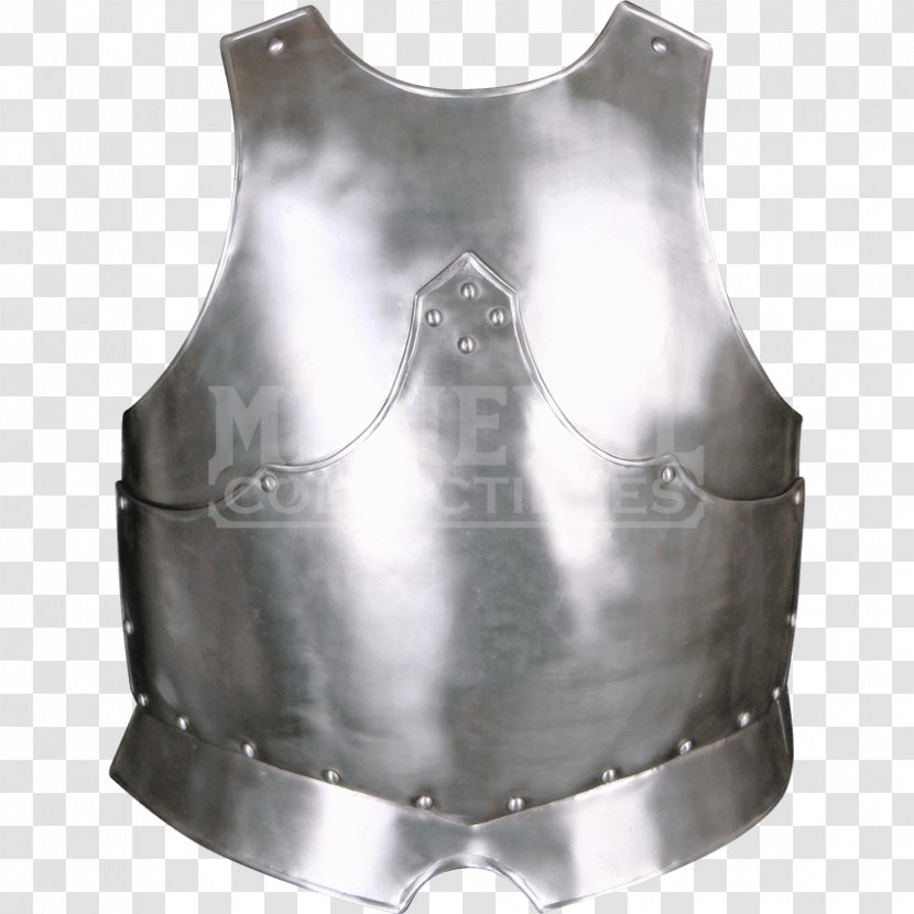 Breastplate Cuirass Plate Armour Pauldron - Steel Transparent PNG