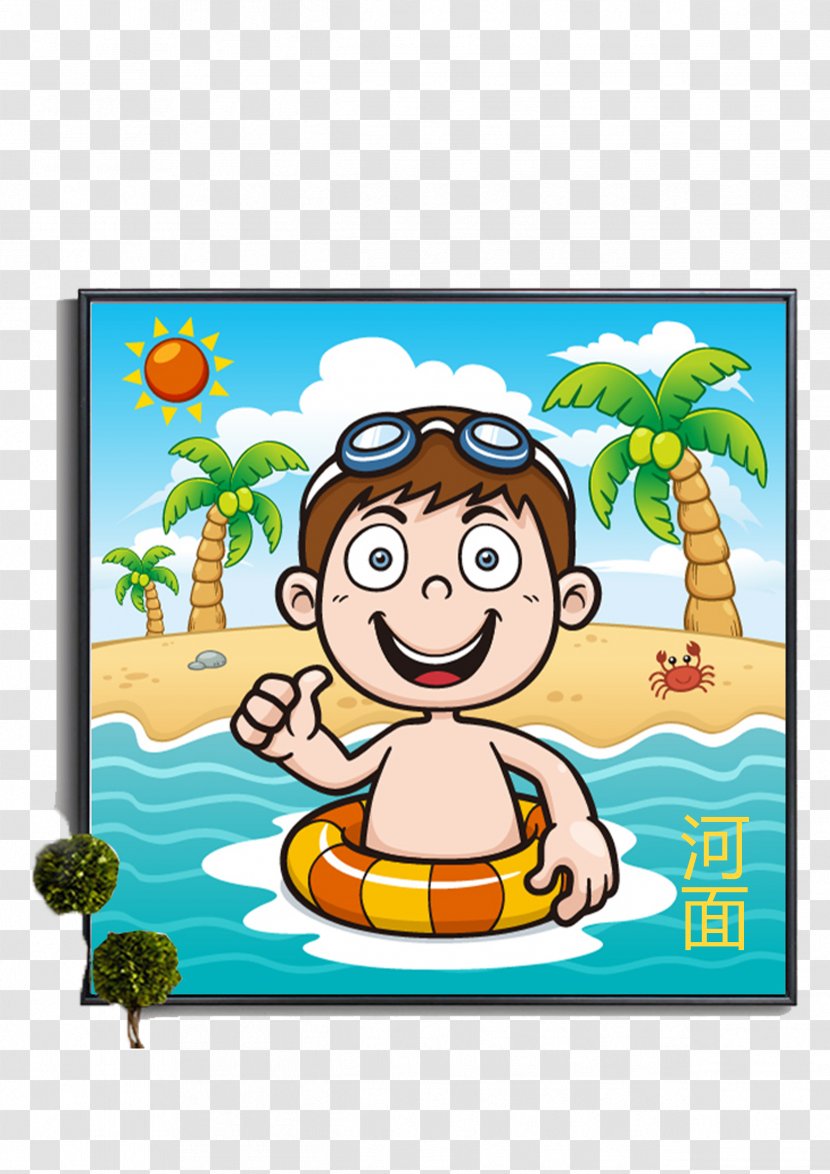 Stock Photography Cartoon Illustration - River Swim Transparent PNG