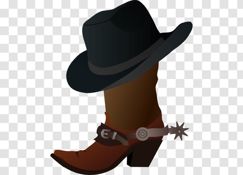Hat N Boots Cowboy Boot Clip Art - Fedora - Cartoon Cliparts Transparent PNG