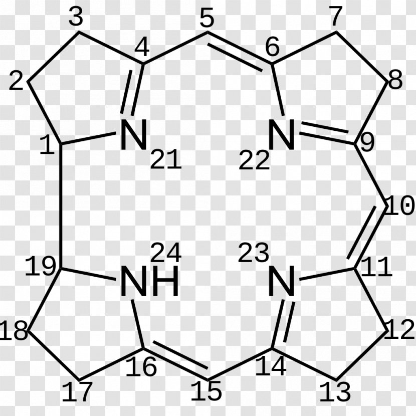 Phthalocyanine Corrinoid Magnesium Porphyrin - Urobilinogen - Alkane Iupac Transparent PNG