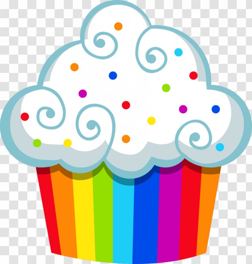 Cupcake Rainbow Cookie Birthday Cake Clip Art - Artwork - Say Hello Transparent PNG