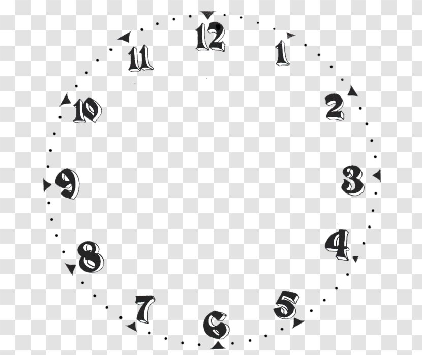 Digital Clock Wall Face Watch - Monochrome - Number Six Sharon Transparent PNG