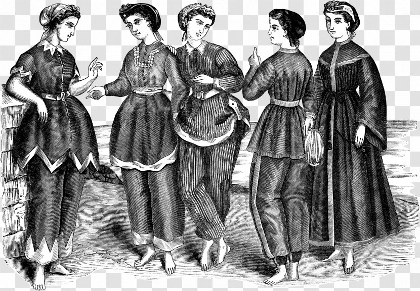 19th Century Swimsuit Dress Pants - Culottes Transparent PNG