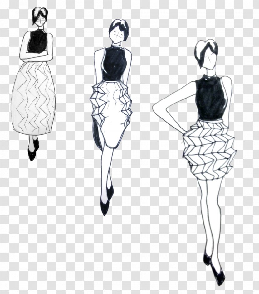 Fashion Illustration Drawing Clothing Sketch - Skirt - Design Transparent PNG