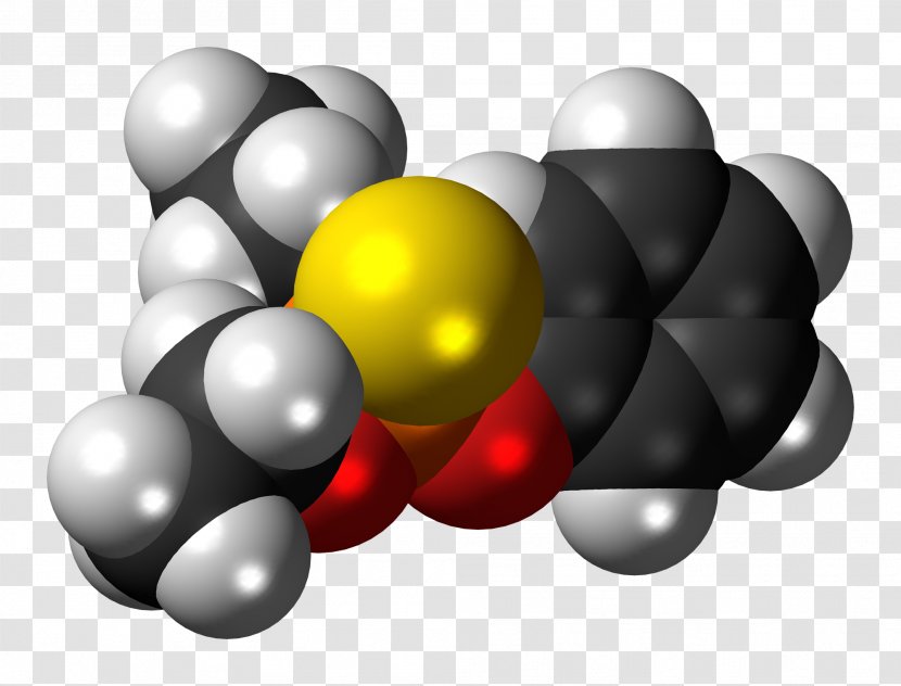 Space-filling Model Methyl Group Skeletal Formula Ball-and-stick Azinphos-methyl - Azinphosmethyl - Spacefilling Transparent PNG