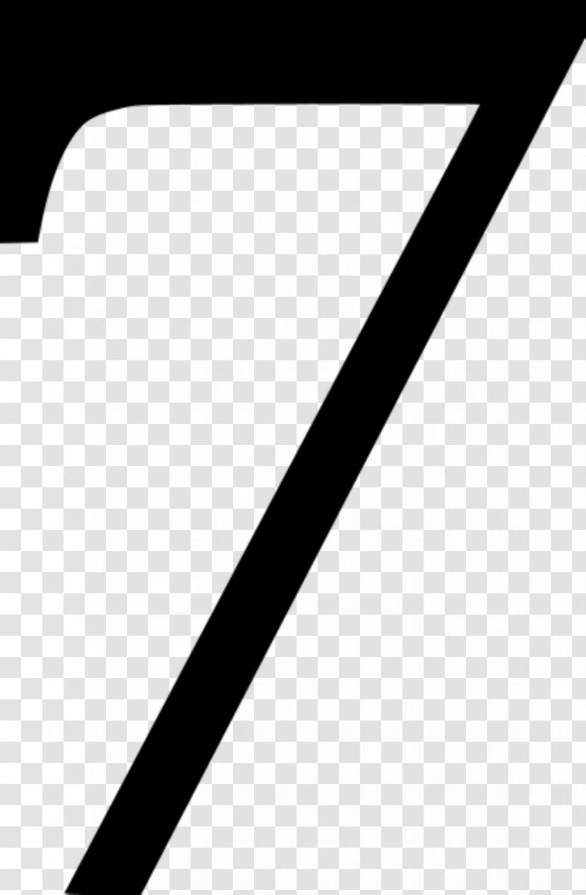 Black And White Number - Monochrome - Digit 1 Transparent PNG