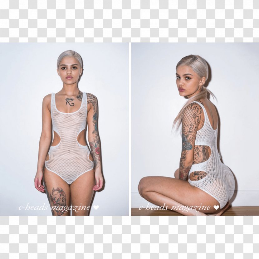Magazine Tattoo Model Fashion Photo Shoot - Flower - Cover Transparent PNG