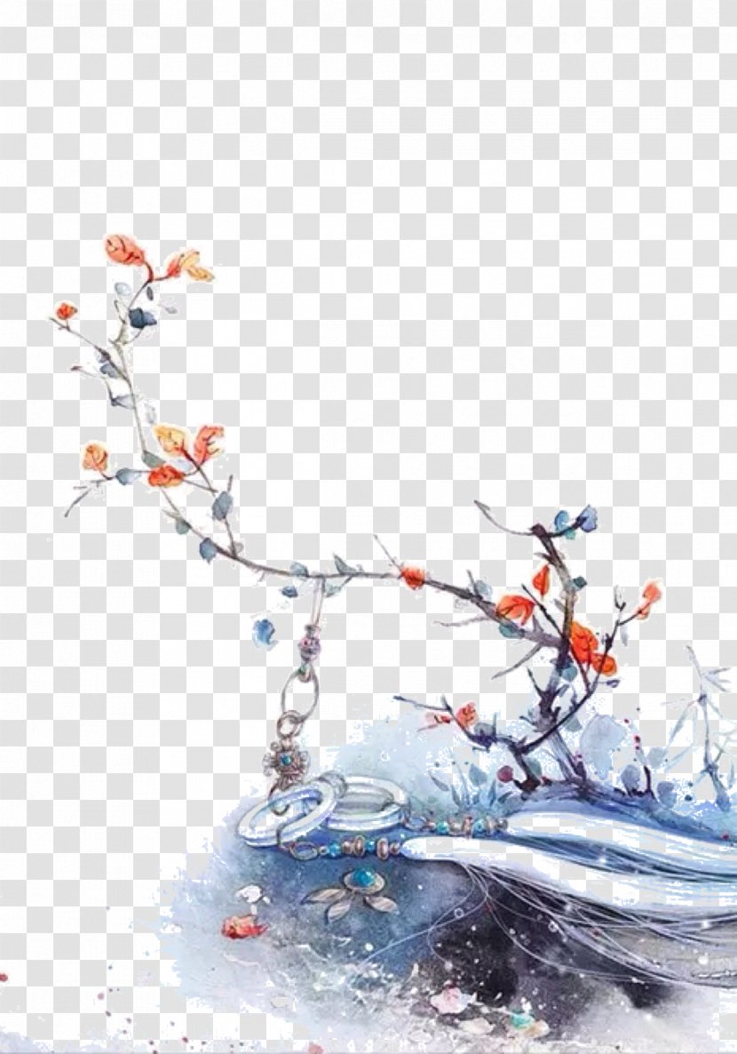 China Watercolor Painting Chinese Art - Branch - Plant Transparent PNG