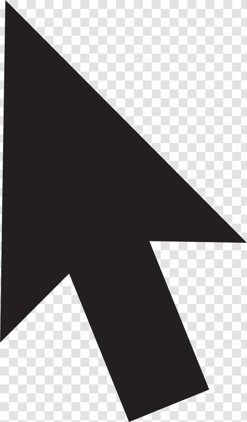 Line Black And White Triangle - Mouse Cursor Transparent PNG