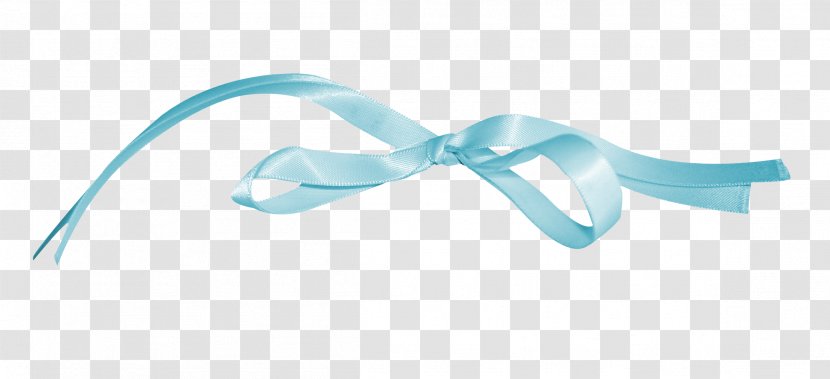 Ribbon Blue Shoelace Knot Gift - Aqua - With Bow Transparent PNG