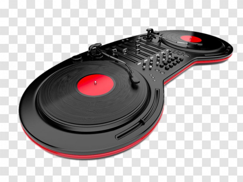Disc Jockey Phonograph Record Mixing Console Illustration - Cartoon - Creative DJ Playing Players Transparent PNG