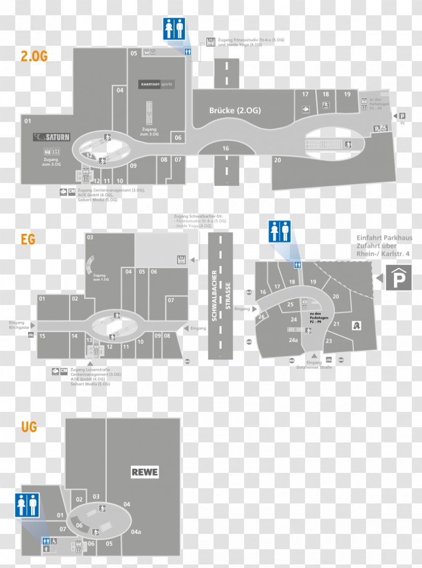 Parkhaus LuisenForum Lilien-Carré Site Plan Garage - Wc Transparent PNG