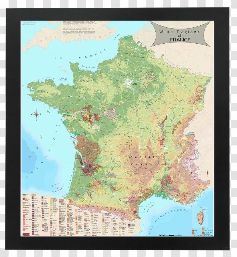 Provence Wine France Napa Valley AVA Common Grape Vine - Winery - Map Transparent PNG