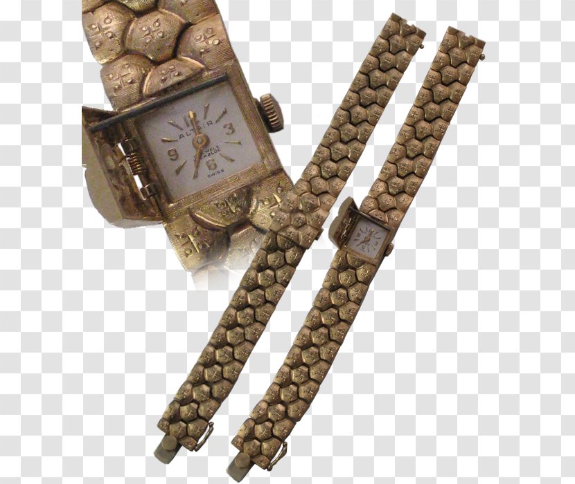Watch Strap Colored Gold Jewellery Stimmgabeluhr - Metal - Incompatible Transparent PNG