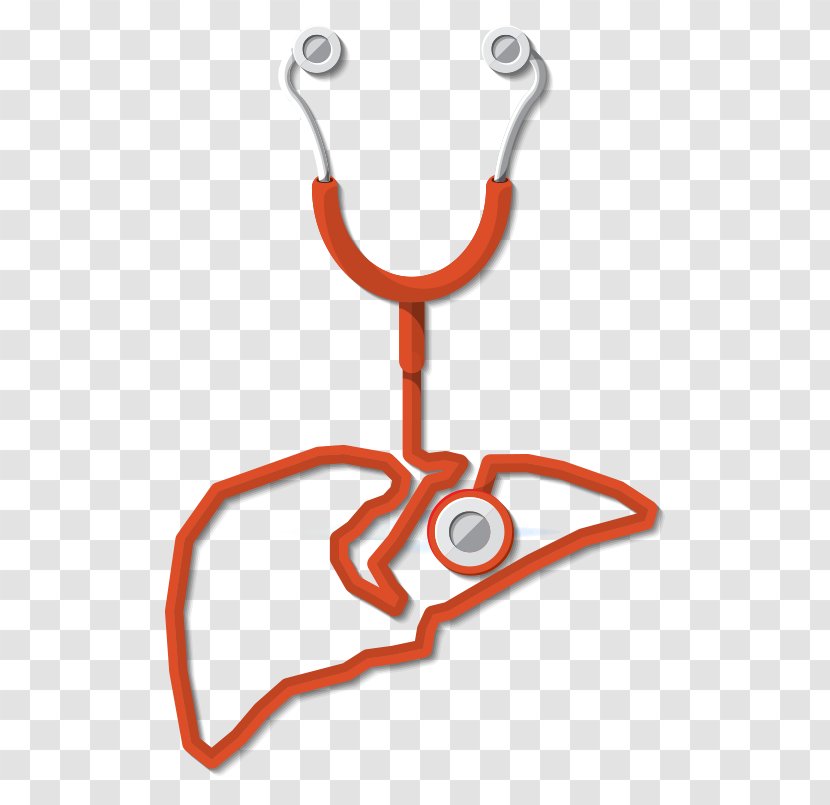 Liver Medicine Stethoscope Health - Shape - Free Stock Vector Red Transparent PNG