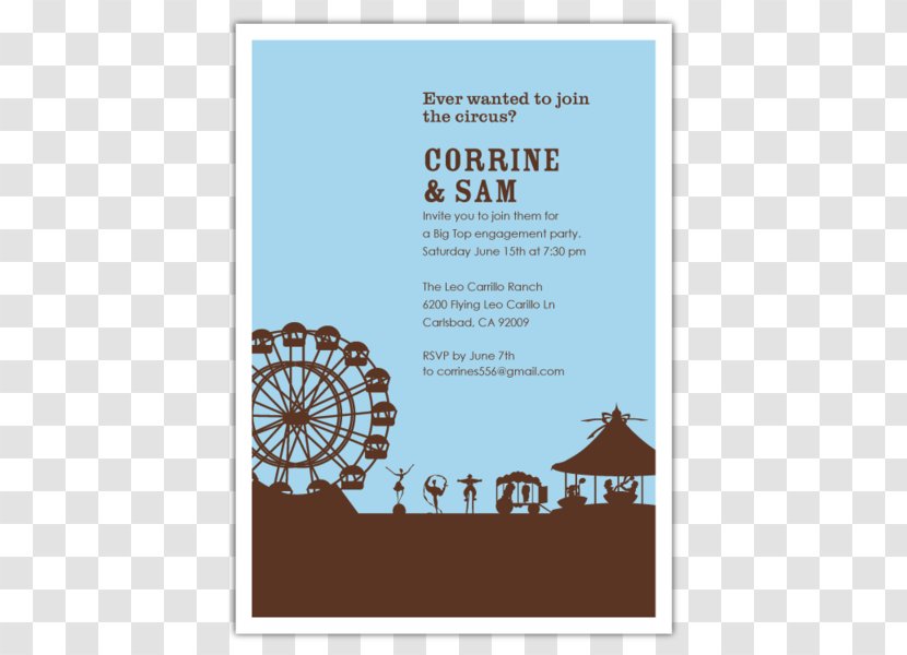 Silhouette Circus Skyline Wedding Invitation Engagement Party Transparent PNG