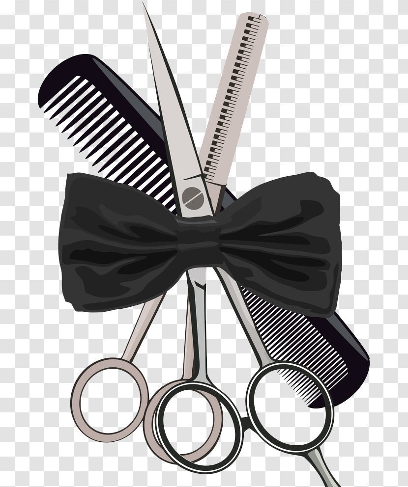 Comb Hairdresser Scissors Beauty Parlour - Hairdressing Supplies Transparent PNG