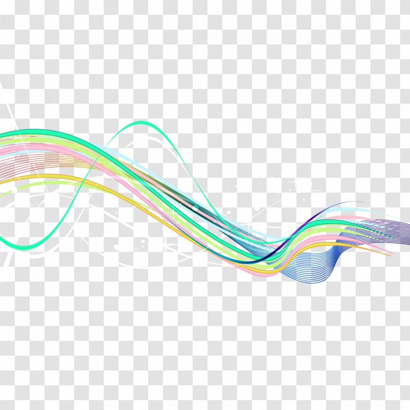 Rainbow Lines Color Curve - Vector Transparent PNG