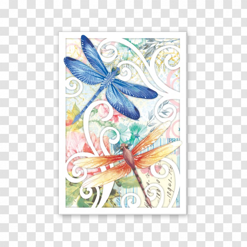 Paper Visual Arts Studio Watercolor Painting Dragonfly - Note Card Transparent PNG