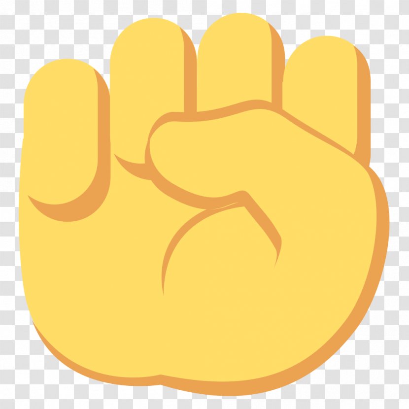 Emoji Raised Fist Symbol Sticker - Text Messaging - Hand Transparent PNG