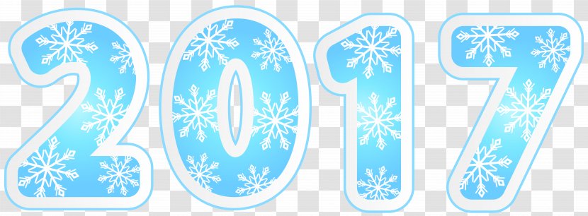 New Year Euclidean Vector Illustration - 2017 With Snowflakes Clipart Image Transparent PNG