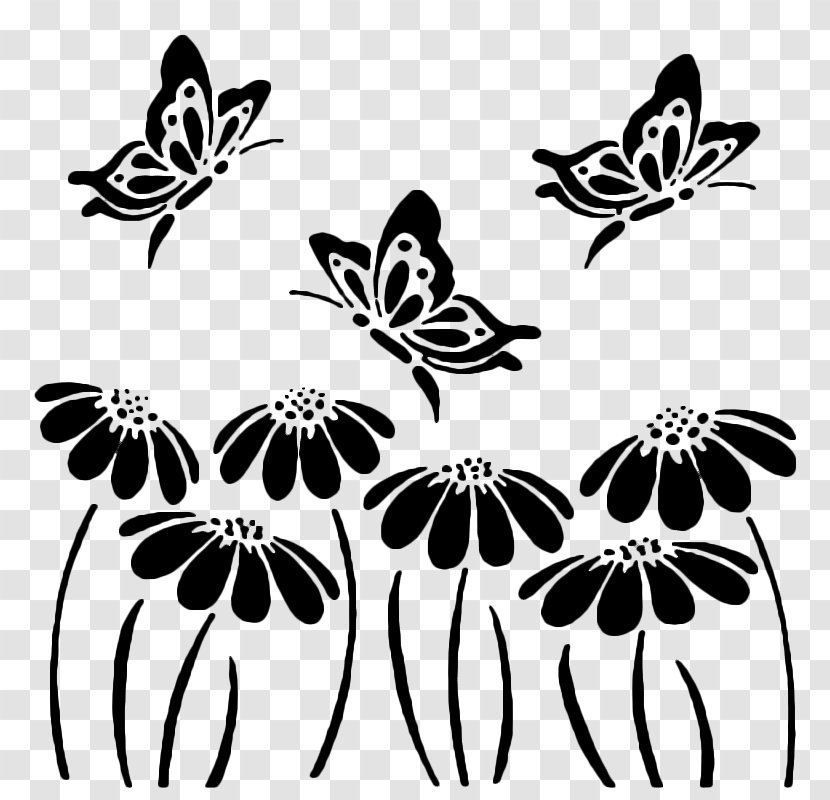 Stencil Art Wallpaper - Black And White - Design Transparent PNG