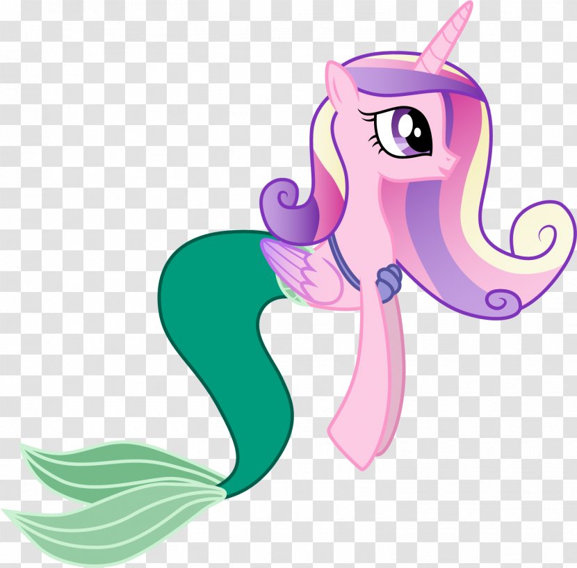 Princess Cadance Pony Ariel Twilight Sparkle Pinkie Pie - Heart - Mlp Mermaid Transparent PNG
