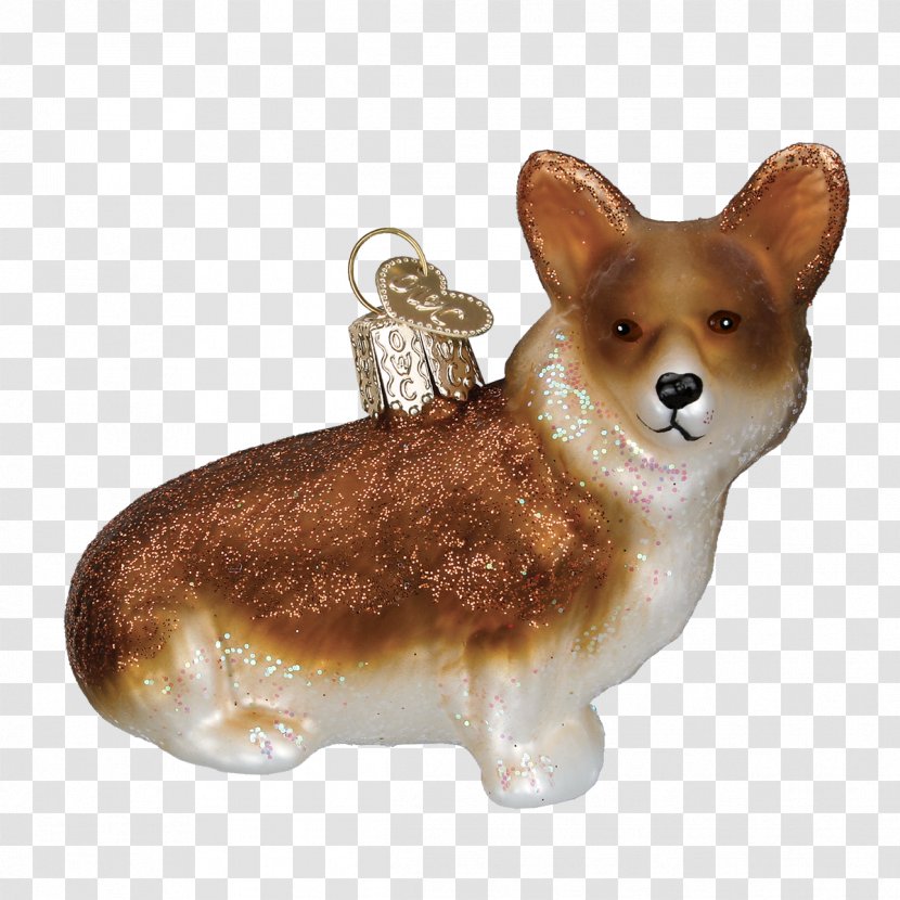 Old World Christmas Pembroke Welsh Corgi Glass Ornament Red Fox Dog Breed - Puppy Transparent PNG