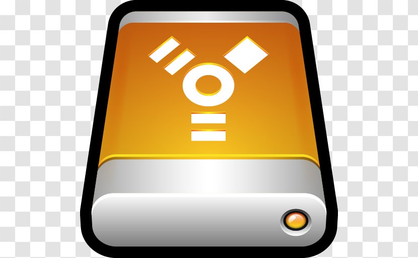 Computer Icon Brand Yellow Sign - Telephony - Device External Drive Firewire Transparent PNG