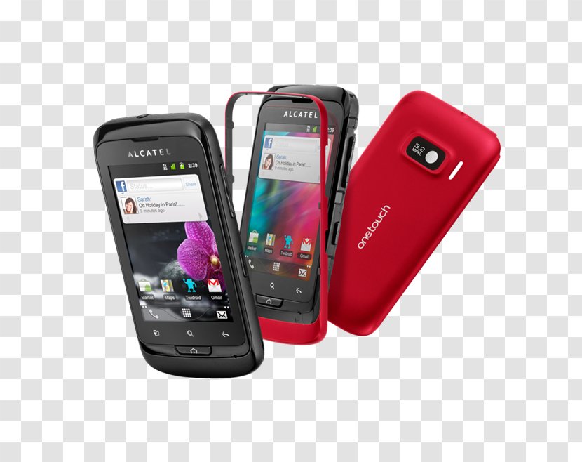 Feature Phone Smartphone Alcatel One Touch 918D Mix Mobile 150 MB - Cerise - BlackSmartphone Transparent PNG