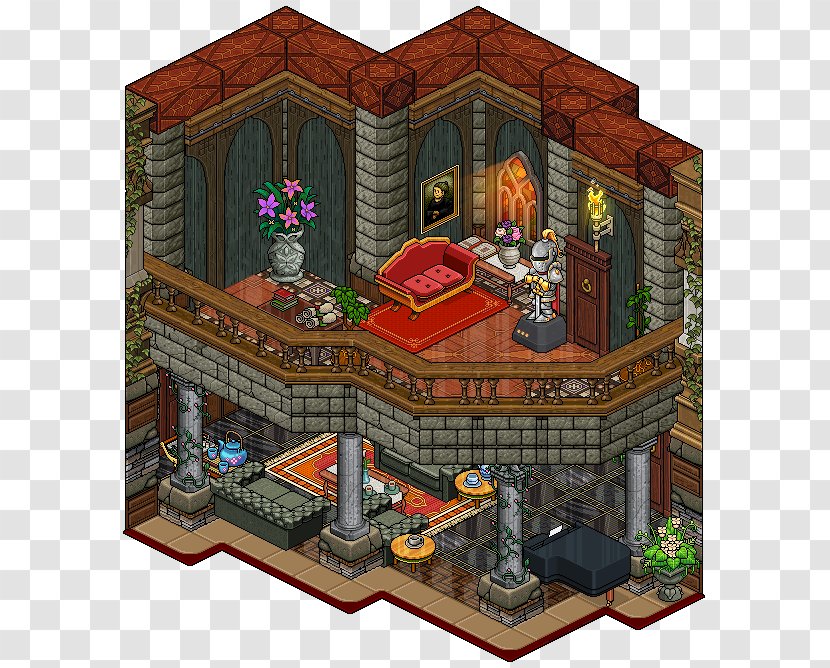 Habbo Pixel Art Online Chat Room - Tea House Transparent PNG